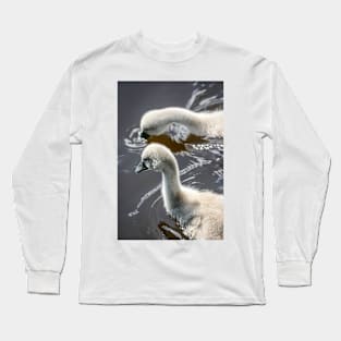 Mute Swan Cygnets Long Sleeve T-Shirt